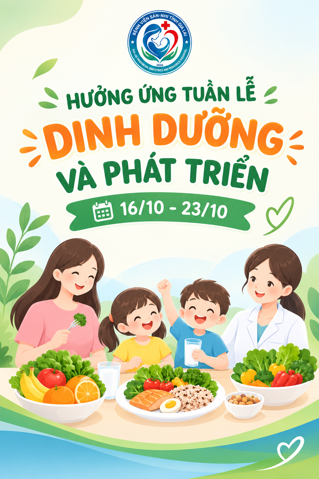 Hưởng ứng tuần lễ “Dinh dưỡng và Phát triển” (16/10 – 23/10)