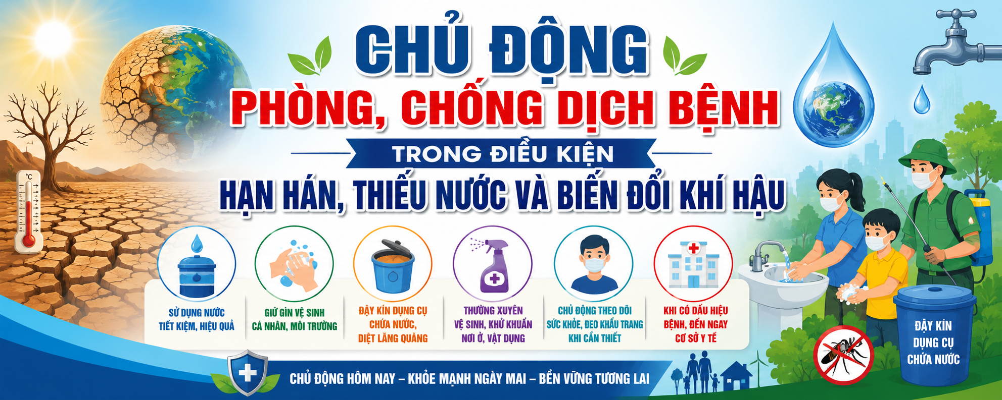 Chủ động phòng, chống dịch bệnh trong điều kiện hạn hán, thiếu nước và biến đổi khí hậu